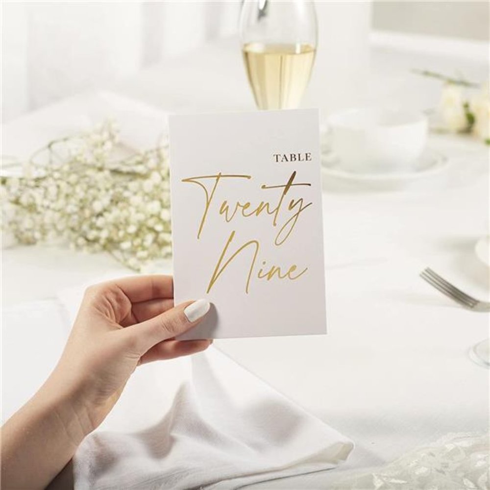 Wedding Table Numbers - Gold Table Numbers for Wedding Reception - Table Number - Picture 7 of 7